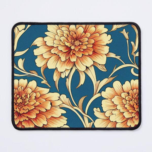 Item preview, Marigold Flowers Pattern Print designed and sold by ThePurpleMelon.
