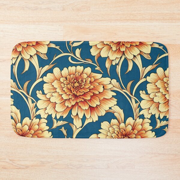 Item preview, Marigold Flowers Pattern Print designed and sold by ThePurpleMelon.