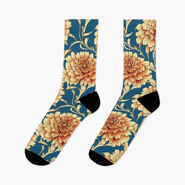 Item preview, Marigold Flowers Pattern Print designed and sold by ThePurpleMelon.
