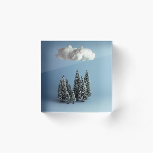 A cloud over the forest Acrylic Block