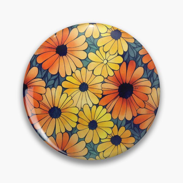 Item preview, Marigold Flowers Pattern Print designed and sold by ThePurpleMelon.