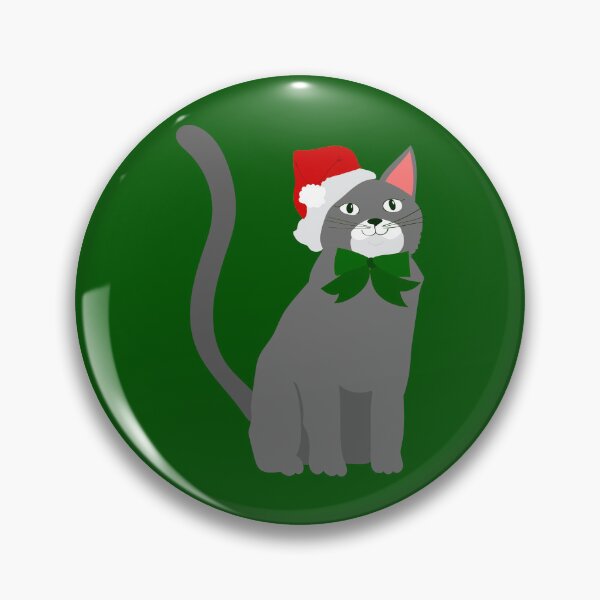 Item preview, christmas santa claus hat gray cat designed and sold by Gossip Rag.