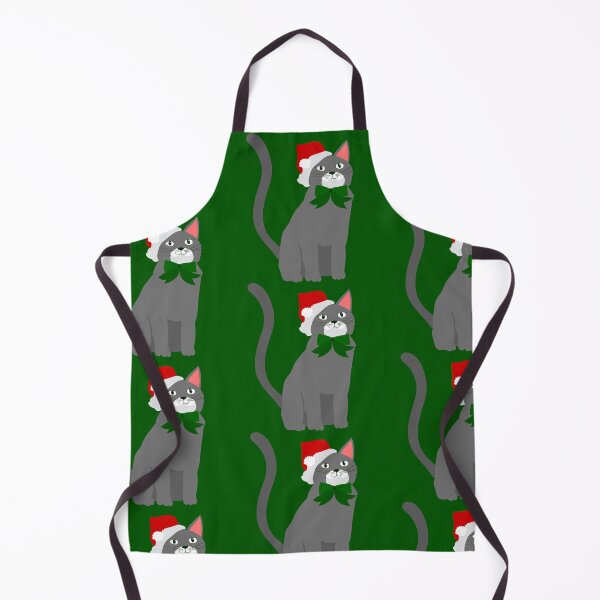 Item preview, christmas santa claus hat gray cat designed and sold by Gossip Rag.
