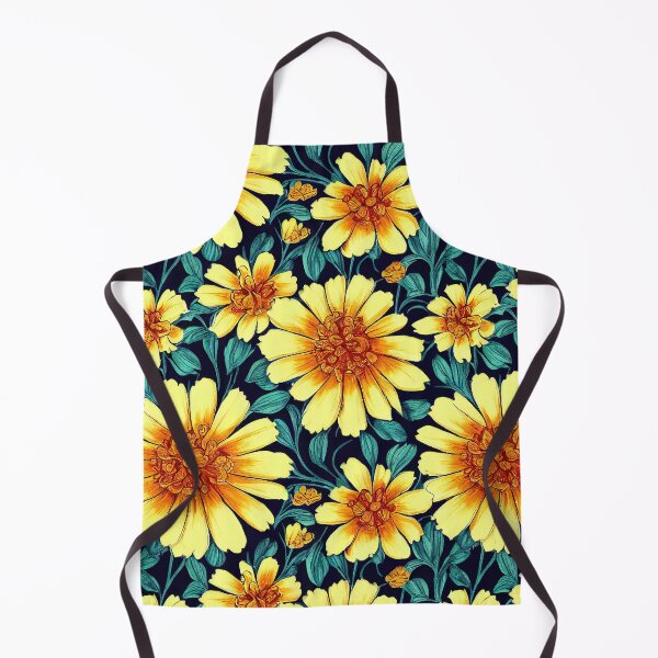 Item preview, Marigold Flowers Pattern Print designed and sold by ThePurpleMelon.