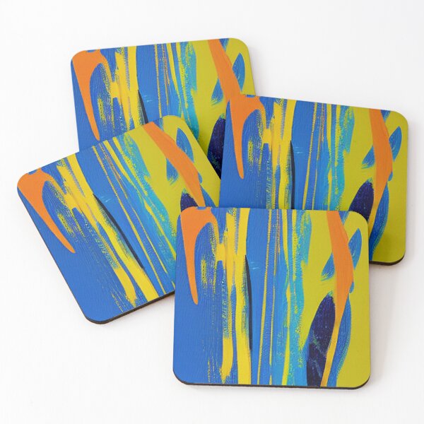 Artikelvorschau, Blue Orange and Yellow Abstract entworfen und verkauft von DeepSymbolism.