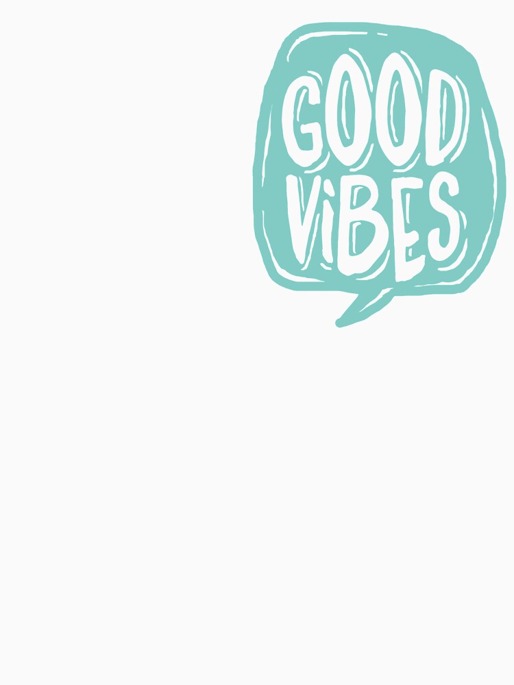 Good Vibes - Turquoise and white by mirunasfia