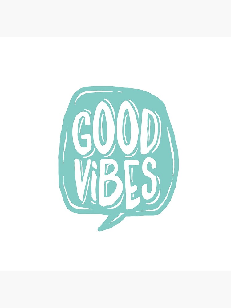 Good Vibes - Turquoise and white by mirunasfia