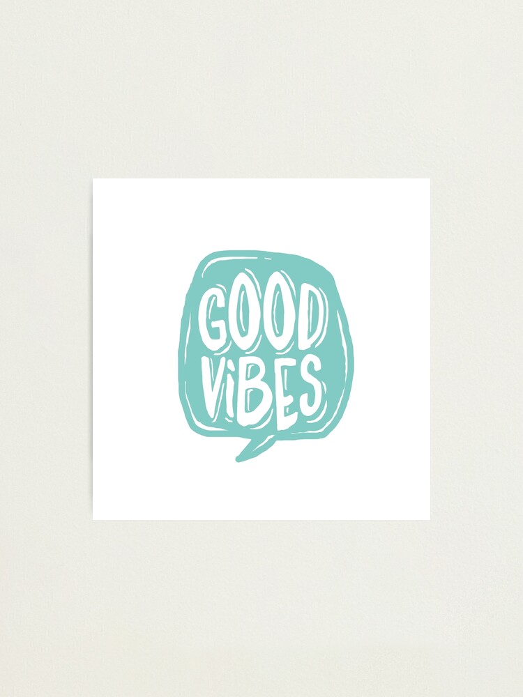 Alternate view of Good Vibes - Turquoise and white Photographic Print