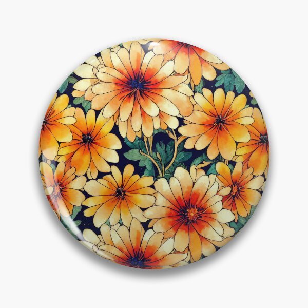 Item preview, Marigold Flowers Pattern Print designed and sold by ThePurpleMelon.