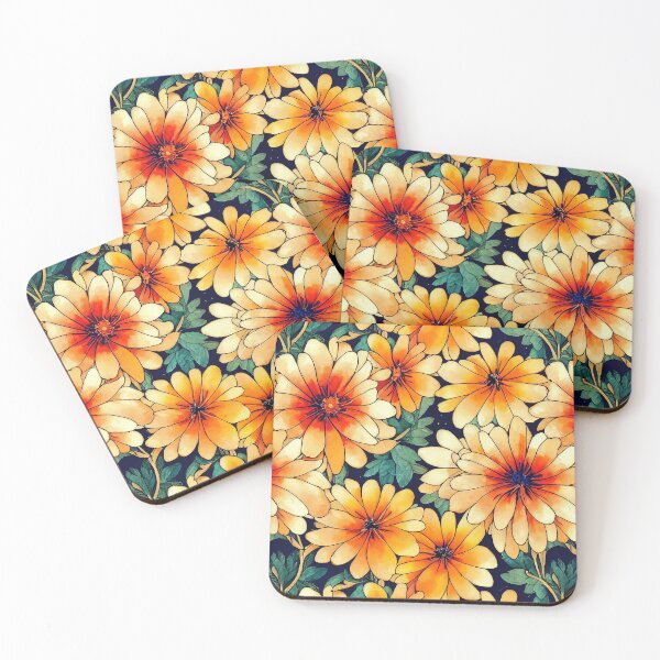 Item preview, Marigold Flowers Pattern Print designed and sold by ThePurpleMelon.