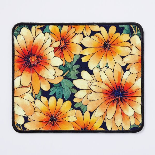 Item preview, Marigold Flowers Pattern Print designed and sold by ThePurpleMelon.