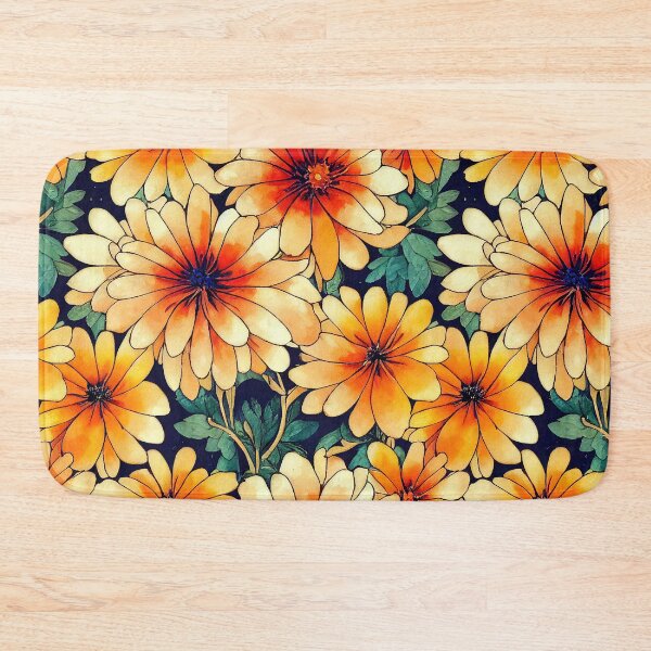 Item preview, Marigold Flowers Pattern Print designed and sold by ThePurpleMelon.