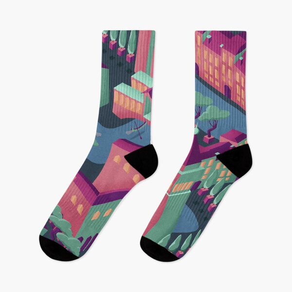 Item preview, Isometric Future Venice in pink and green designed and sold by BeccaDoodles.