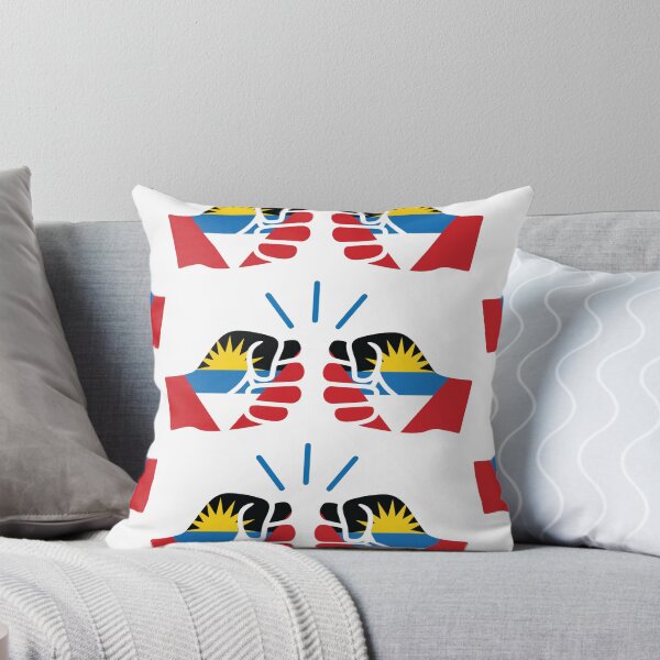 We Run Tings, Antigua & Barbuda (Caribbean/West Indian Themed Merchandise) Throw Pillow
