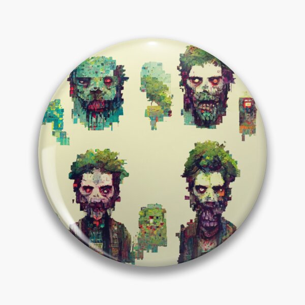 Item preview, Pixel Zombie Fun and Goofy Halloween Pattern designed and sold by DennistonMade.