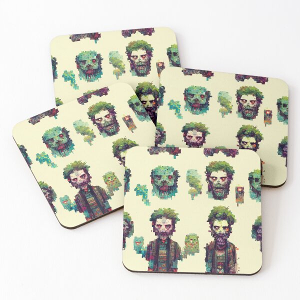 Item preview, Pixel Zombie Fun and Goofy Halloween Pattern designed and sold by DennistonMade.