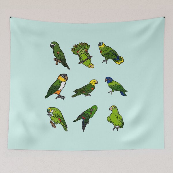 Item preview, parrots sticker set designed and sold by Animster.