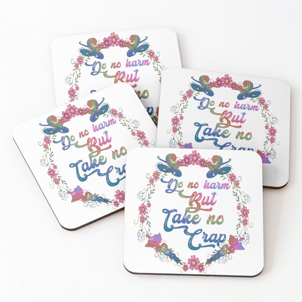 Item preview, Do no harm but take no crap,,floral,,  designed and sold by Chakilogy.