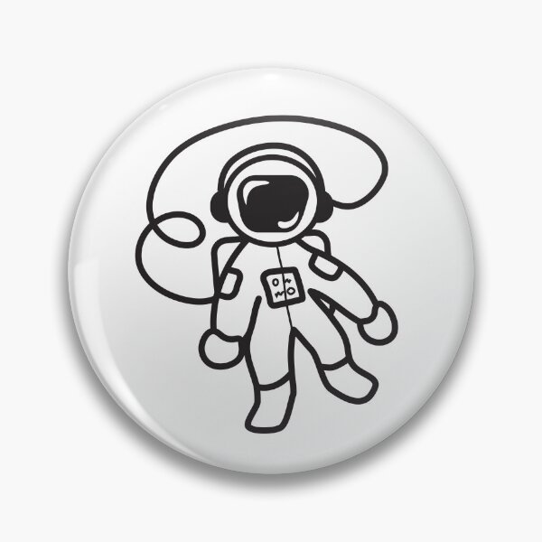 Item preview, Vibing Astronaut Black and White Monochrome Design designed and sold by vron615.