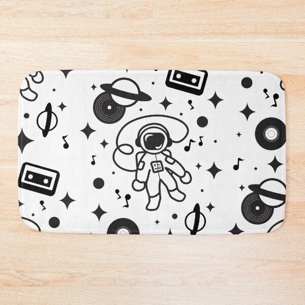 Item preview, Vibing Astronaut Black and White Monochrome Design designed and sold by vron615.