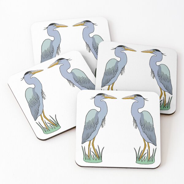 Item preview, Art Deco style grey herons   designed and sold by LynseysArtShop.