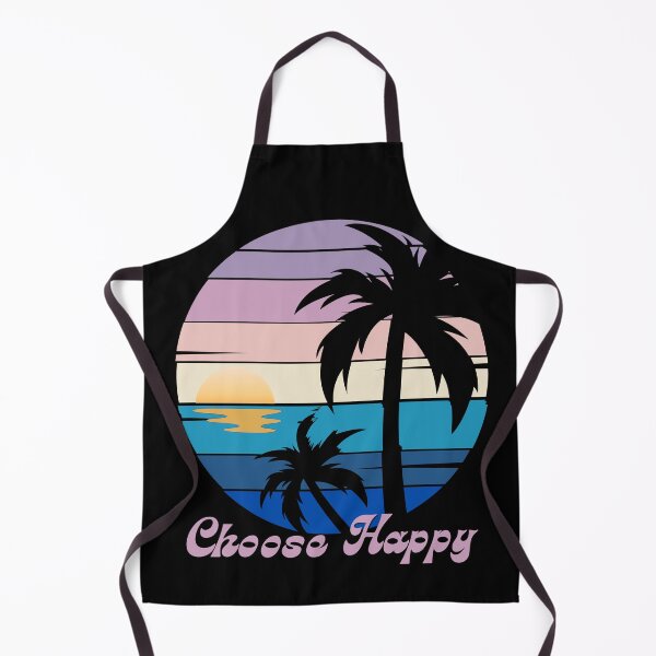 Artikelvorschau, Wählen Sie Happy - Retro Palm Tree Sunrise, Good Vibes, Self Love entworfen und verkauft von Sun Sand & Sea Art.