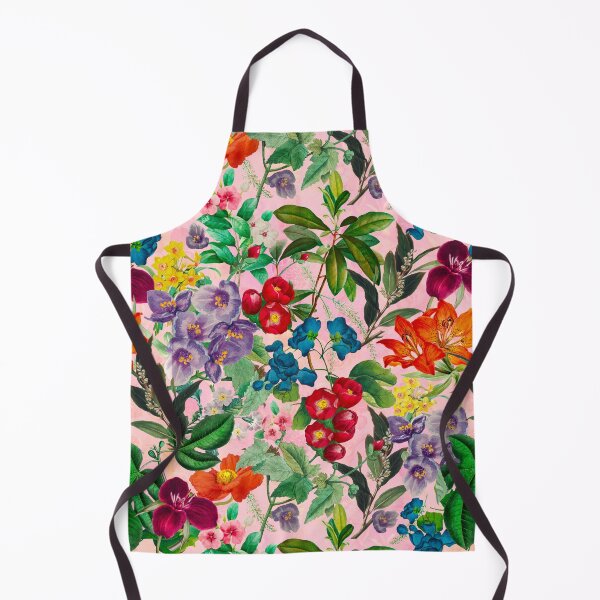 Item preview, Exotic flowers and leaves heaven, leaves and flowers tropical pattern, botanical illustration, pink floral illustration designed and sold by ZeinabTaha.