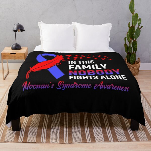 Item preview, In This Family Nobody Fights Alone Noonan's Syndrome Awareness Feather Ribbon designed and sold by frechettee.