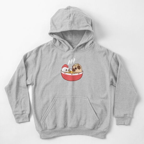 Chicken Noodle Puglie Kids Pullover Hoodie
