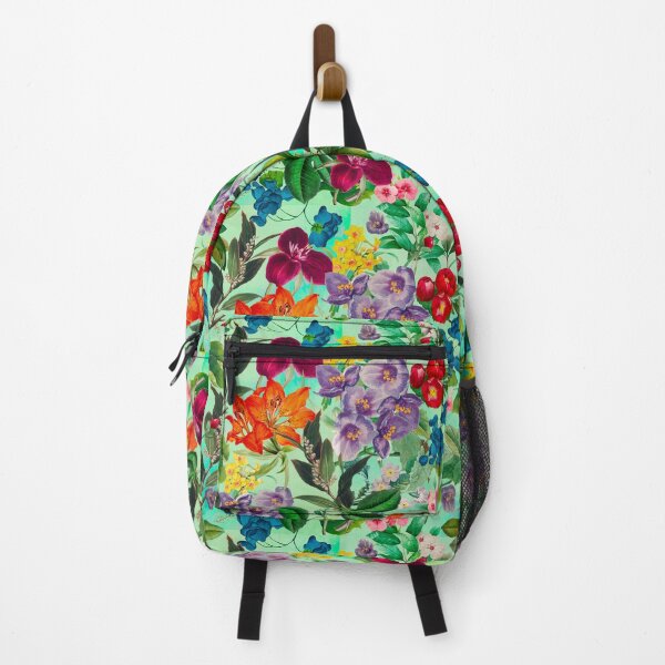 Item preview, Exotic flowers and leaves heaven, leaves and flowers tropical pattern, botanical illustration, green mint floral illustration designed and sold by ZeinabTaha.