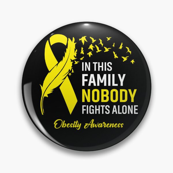Item preview, In This Family Nobody Fights Alone Obesity Awareness Feather Ribbon designed and sold by frechettee.