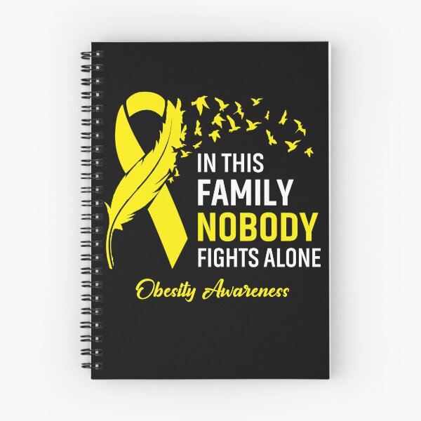 Item preview, In This Family Nobody Fights Alone Obesity Awareness Feather Ribbon designed and sold by frechettee.