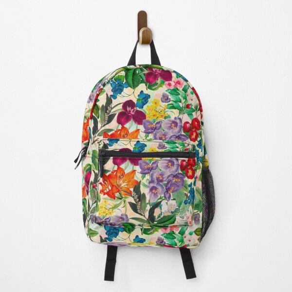 Item preview, Exotic flowers and leaves heaven, leaves and flowers tropical pattern, botanical illustration, beige floral illustration designed and sold by ZeinabTaha.