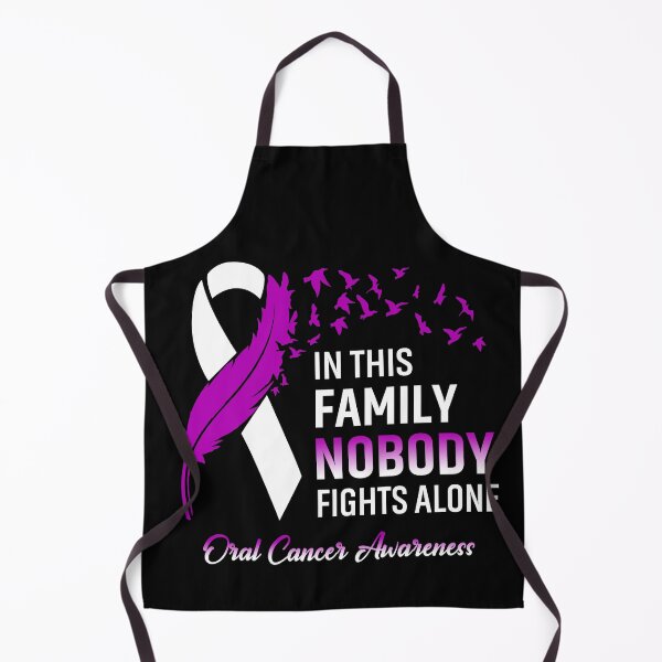 Item preview, In This Family Nobody Fights Alone Oral Cancer Awareness Feather Ribbon designed and sold by frechettee.