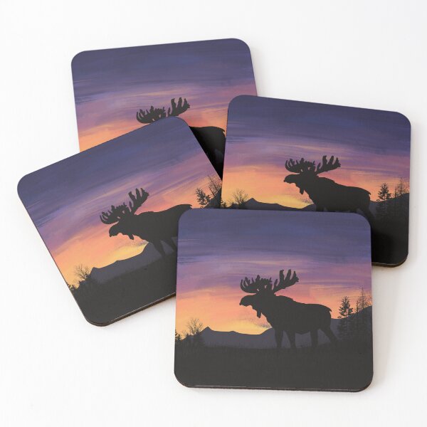 Item preview, Bull moose sunset designed and sold by SaintsPlace.