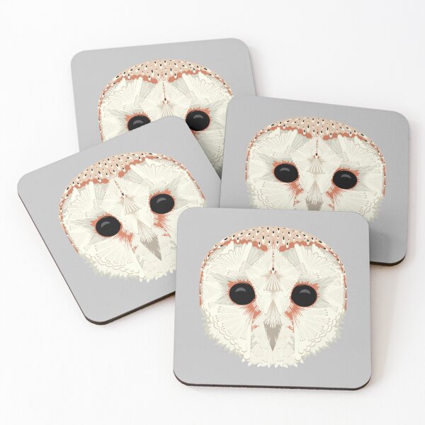 Item preview, Barn Owl - Light Gray designed and sold by Elisa Yinh Creative.