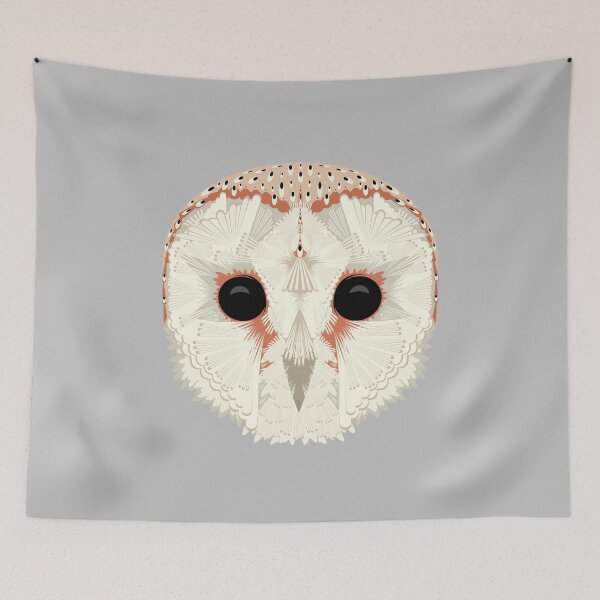 Item preview, Barn Owl - Light Gray designed and sold by Elisa Yinh Creative.