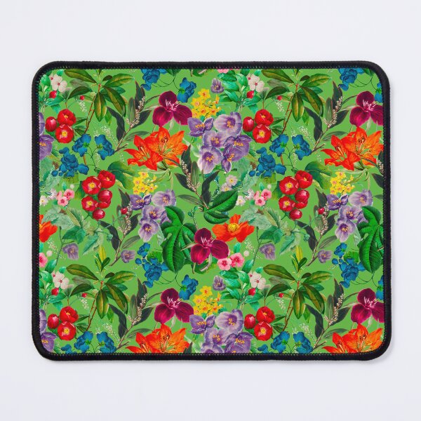 Item preview, Exotic Cute flowers and leaves heaven, leaves and flowers tropical pattern, botanical illustration, green floral illustration designed and sold by ZeinabTaha.