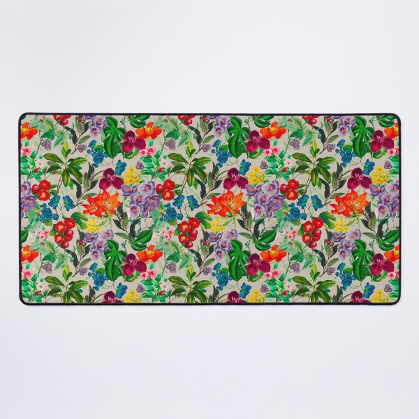 Item preview, Exotic Cute flowers and leaves heaven, leaves and flowers tropical pattern, botanical illustration, off white floral illustration  designed and sold by ZeinabTaha.