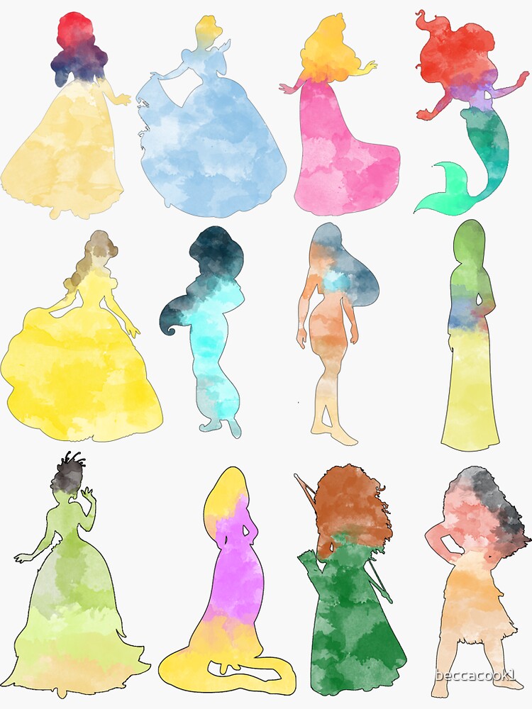 Prinzessinnen Aquarell von beccacook1