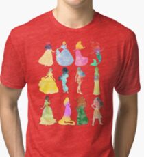 Princesses watercolor Tri-blend T-Shirt