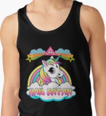Camiseta de tirantes Unicornio granizo satan death metal rainbown camiseta
