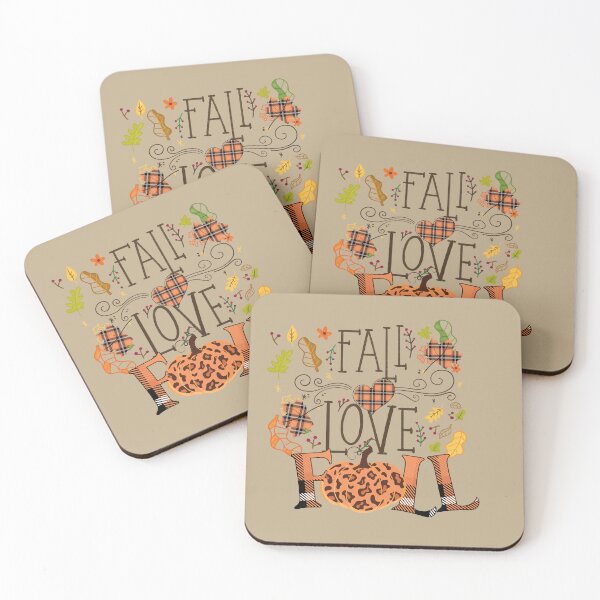 Item preview, FALL LOVE FALL PLAID HEART AND LEAVES designed and sold by LanaDevon.