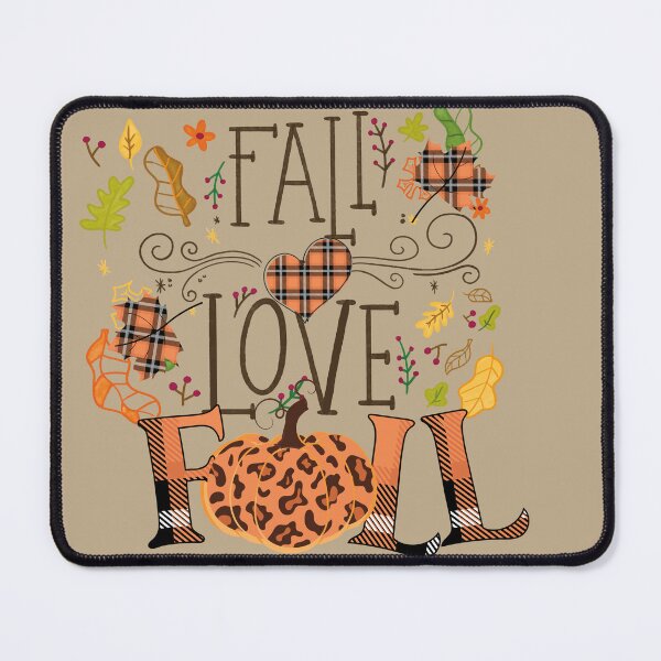 Item preview, FALL LOVE FALL PLAID HEART AND LEAVES designed and sold by LanaDevon.