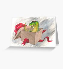 An Allosaurus Present Greeting Card