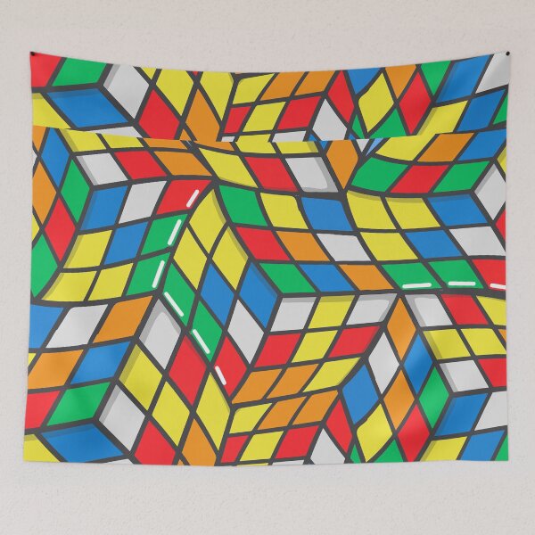 Item preview, Patrón de cubo Rubix colorido deformado designed and sold by vron615.
