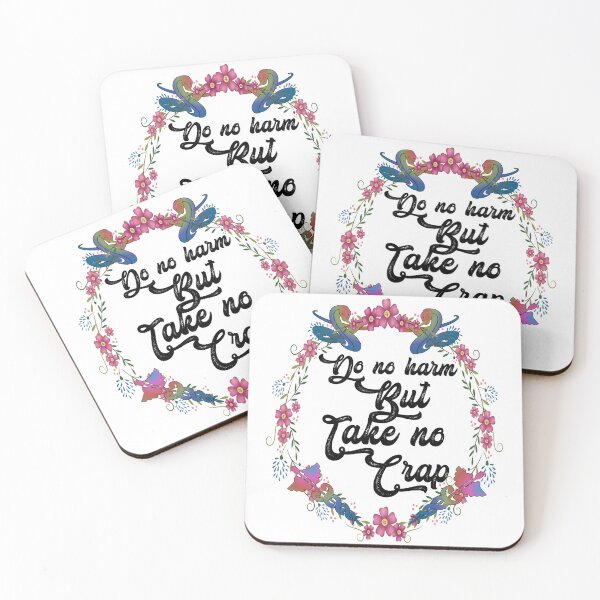 Item preview, Do no harm but take no crap,,floral,V667.  designed and sold by Chakilogy.