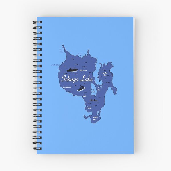 Item preview, Sebago Lake, Maine Map designed and sold by AnimalCreations.