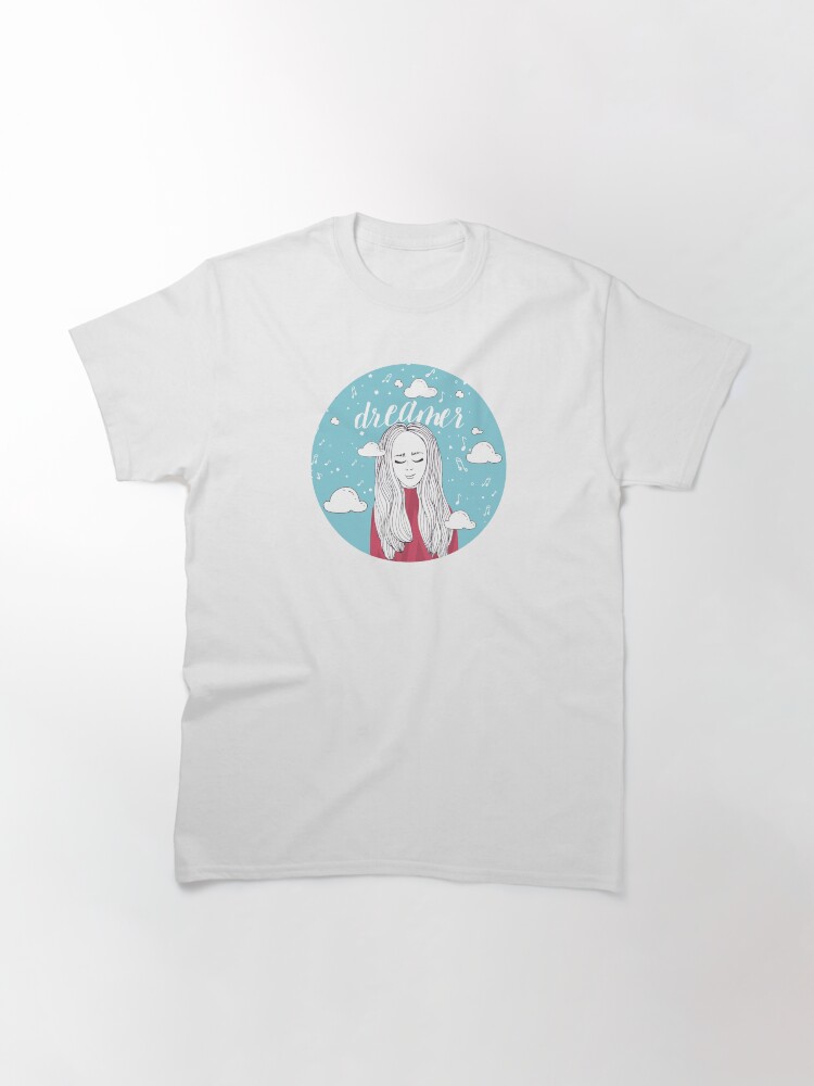 Alternate view of Dreamer Girl Illustration Classic T-Shirt