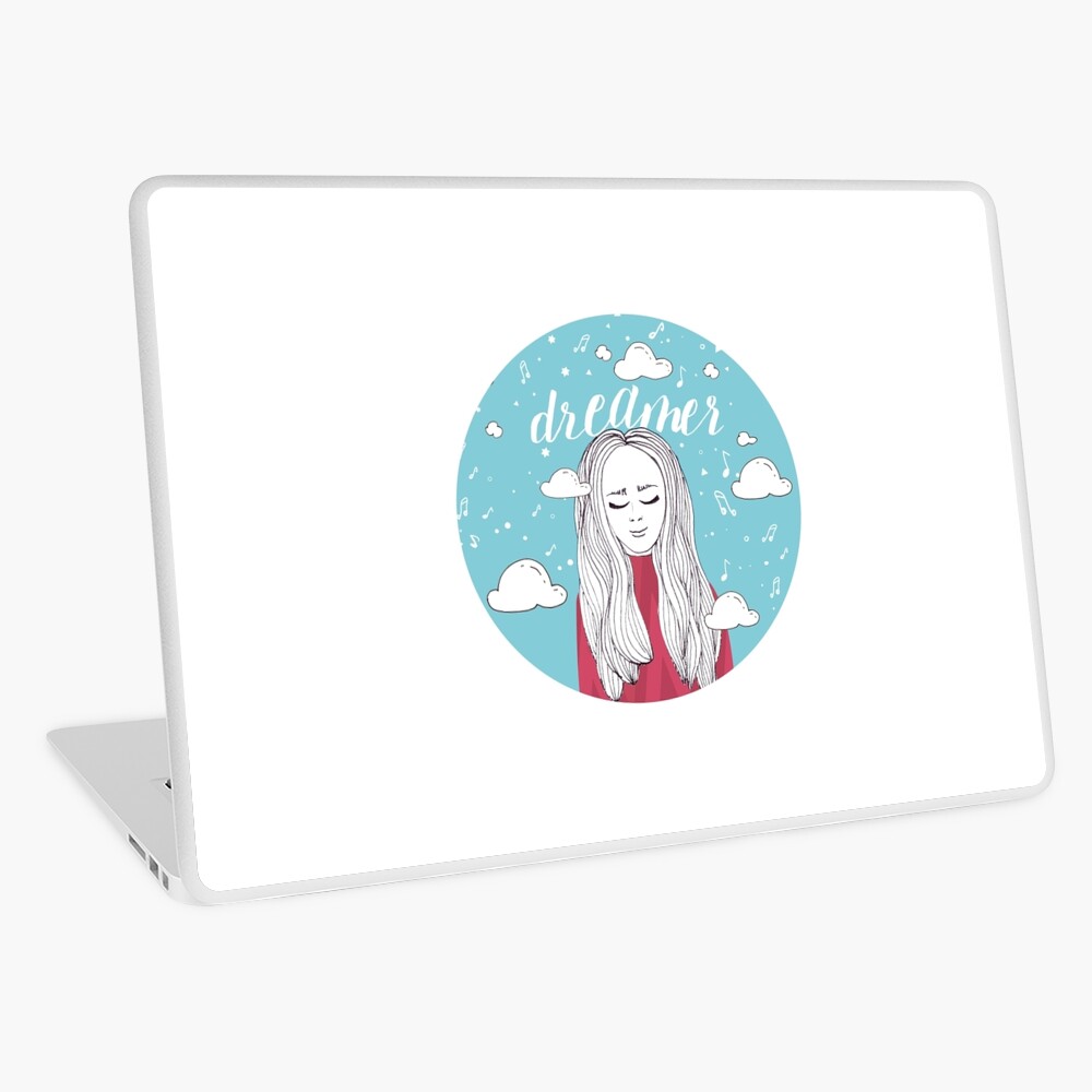 Dreamer Girl Illustration Laptop Skin